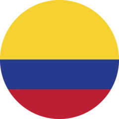 Fototapeten Circle flag vector of Colombia © stu-khaii