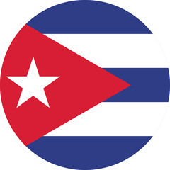 Circle flag vector of Cuba