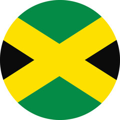 Circle flag vector of Jamaica