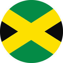 Circle flag vector of Jamaica