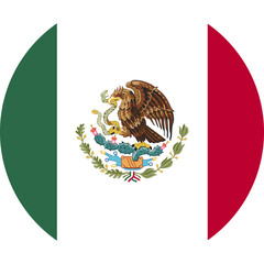 Circle flag vector of Mexico