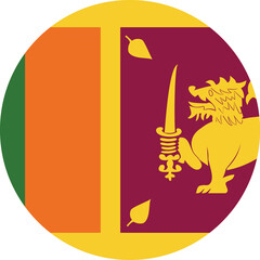 Circle flag vector of Sri Lanka