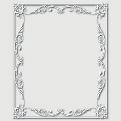 Frame, in the style of an ornament, Vector illustration eps 10, Art.