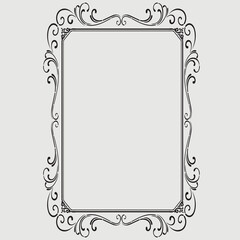 Frame, in the style of an ornament, Vector illustration eps 10, Art.