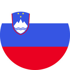 Circle flag vector of Slovenia