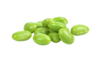 Green soy beans isolated  on ransparent png