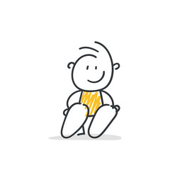 Strichfiguren / Strichmännchen: Interpunktion Gänsefüßchen unten, Kommentar, zitat. (Nr. 789)
