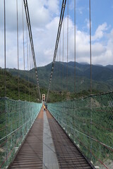 suspension bridge in the moutain design for leisure oudoor activity