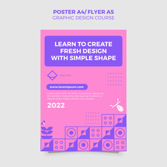 template design with simple shape