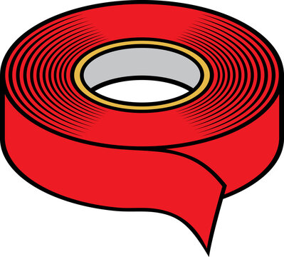 Red Adhesive Tape Png Illustration