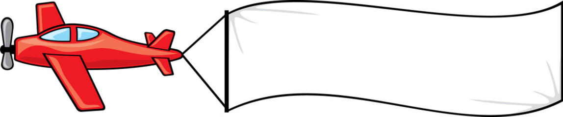 Plane with the banner png illustration