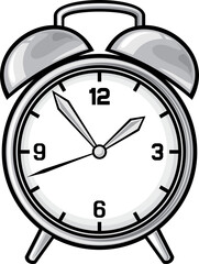 Classic alarm clock png illustration