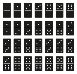 Domino Illustration Vector Black