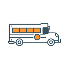School Bus Icon Vector