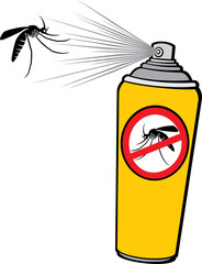 Anti mosquito spray (repellent can) png illustration