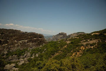 Meteora monasteries view