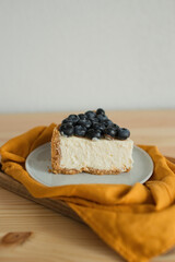 Delicious pastries with blueberries on a plate
