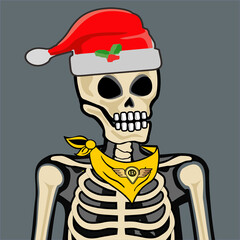 Skull Art, action figure of Skull with different fashion property used possed on colorfull background  