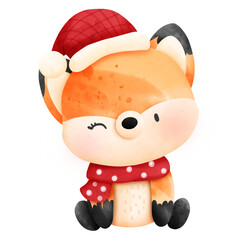 cute christmas fox 