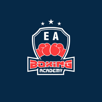 Initial EA  Boxing Logo designs, themes, vector, templates and downloadable graphic elements