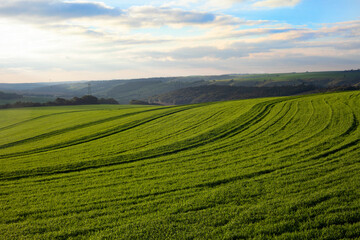 Contoured Fields of agriculture in Southern Brazil