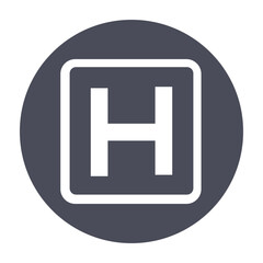 Obraz premium Clinic, healthcare, hospital, sign icon