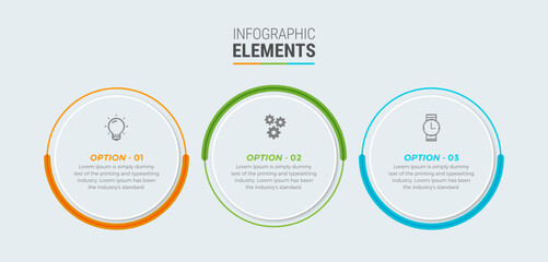 Business infographic vector elements template premium