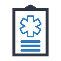 Fototapeta premium Clipboard, exam, prescription, pulce icon