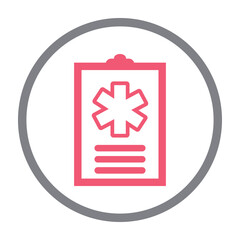 Patient medical card icon. Outline patient medical card vector icon for web design isolated