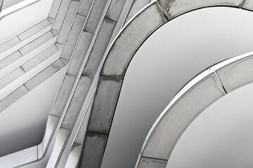 Fototapeta premium Minimalist facade curves
