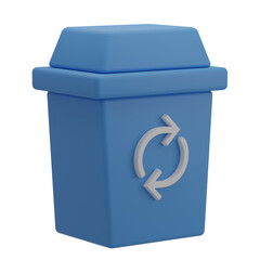 3D Dustbin Illustration 
