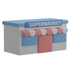 3D Supermarket Illustration 