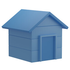 3D Wooden House Illustration 