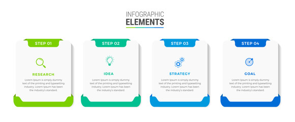 Steps infographic design