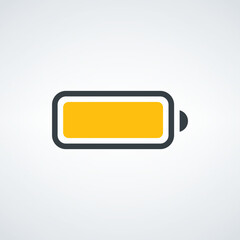 Battery load icon, vector illustration. Flat design eps 10