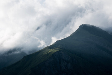 clouds in the mountains