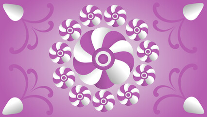 floral flower purple and white vector art 