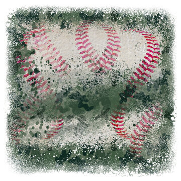 Camouflage and Baseball Background
