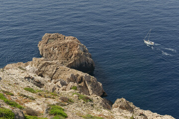 Faro de Punta de N'Ensiola.Cabrera.Parque nacional maritimo terrestre de Cabrera.Baleares.España.