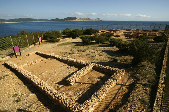 Sa Caleta. Poblado fenicio (s.VII a.C.).Ibiza.Islas Pitiusas.Baleares.España.