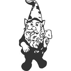 Gnome Vintage Illustration Vector