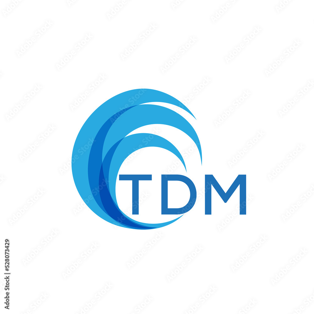 Canvas Prints tdm letter logo. tdm blue image on white background. tdm monogram logo design for entrepreneur and b