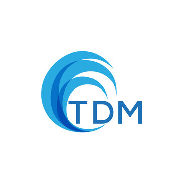 TDM letter logo. TDM blue image on white background. TDM Monogram logo design for entrepreneur and business. TDM best icon.
