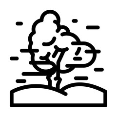 fog weather line icon vector. fog weather sign. isolated contour symbol black illustration