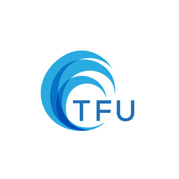 TFU letter logo. TFU blue image on white background. TFU Monogram logo design for entrepreneur and business. TFU best icon.
