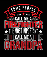 Firefighter grandpa t-shirt design