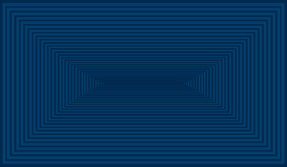 Abstract receding deep corridor background, ultramarine and blue