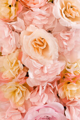 Close-up of a bouquet of artificial roses