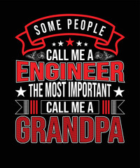 Engineer grandpa t-shirt design