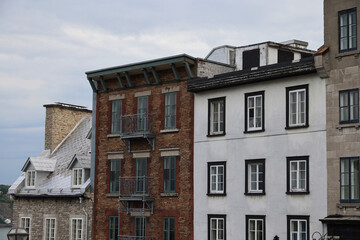The characteristic houses of the city of Quebec